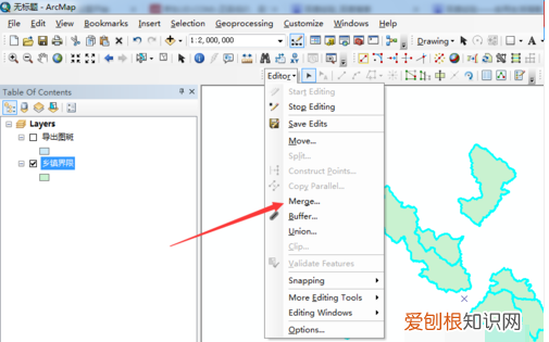 ArcGIS如何合并图层,arcgis怎样合并两条线