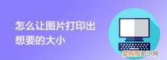 怎么让图片打印出想要的大小
