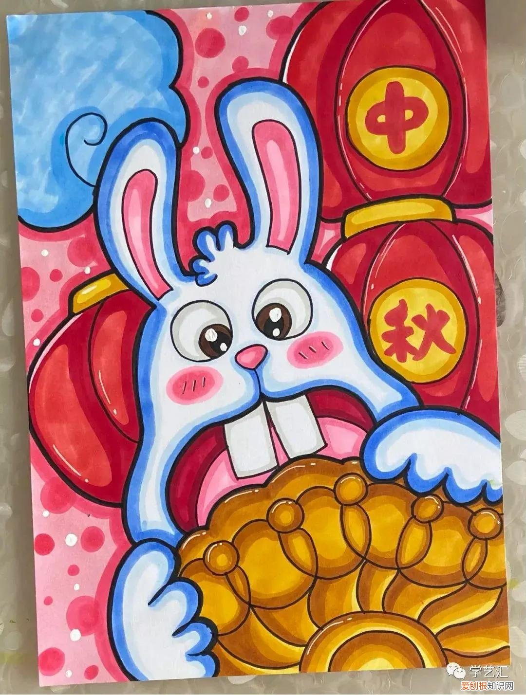 中秋节画画作品 简单