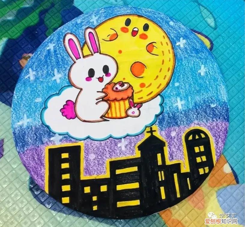 中秋节画画作品 简单