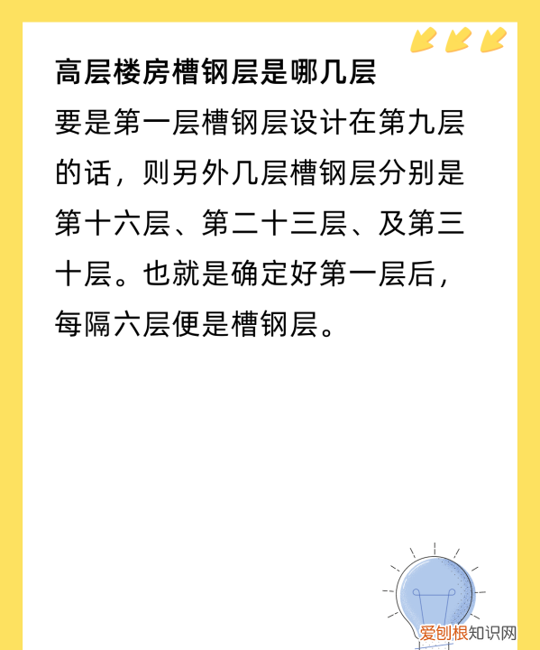 小高层槽钢层在几层，高层住宅槽钢层一般在几层
