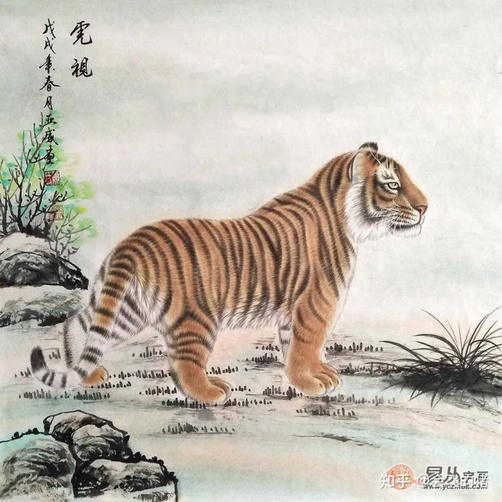 动物画作品大全图片简笔画，动物图力作 肖亚威老师动物国画 韵味别致典雅