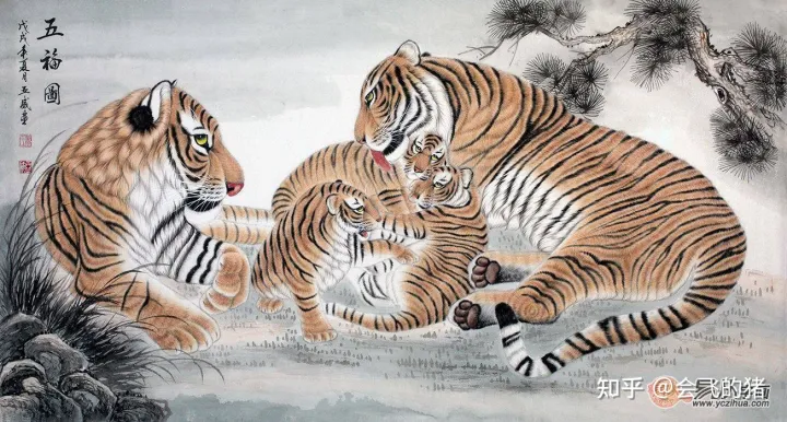 动物画作品大全图片简笔画，动物图力作 肖亚威老师动物国画 韵味别致典雅