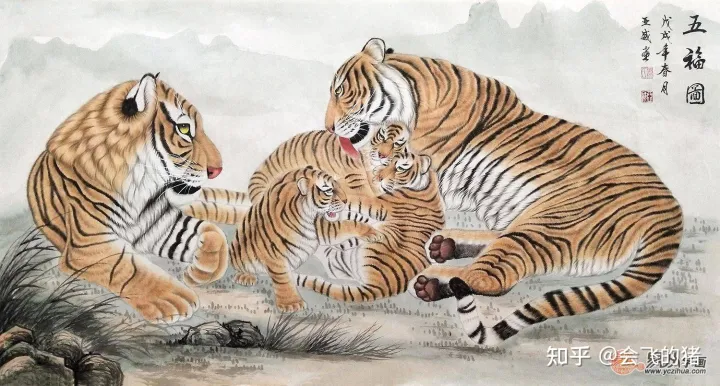 动物画作品大全图片简笔画，动物图力作 肖亚威老师动物国画 韵味别致典雅