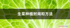 生菜种植时间和方法温度 生菜种植时间和方法