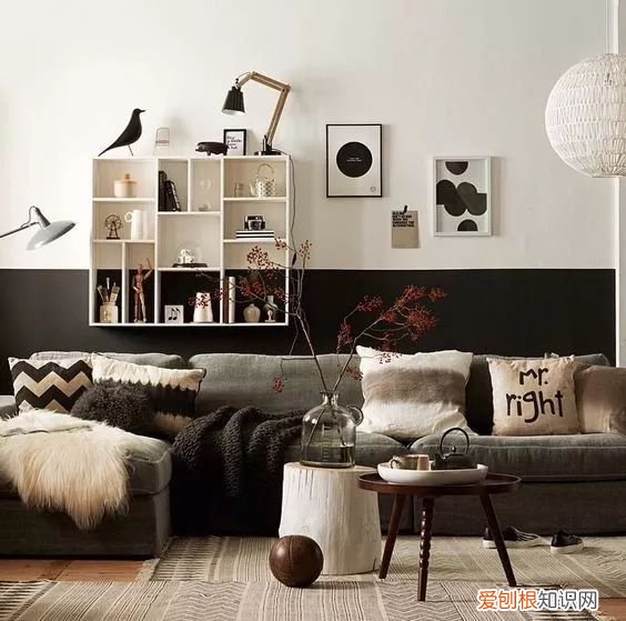 墙面刷成双拼两色,分分钟提升整体格调!,两色拼色墙