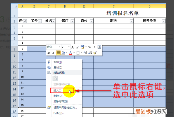 Excel怎么样批量插入行或列