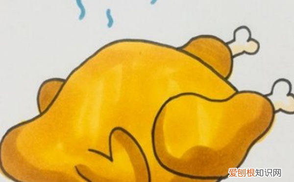 烤鸡怎么画，感恩节烤鸡怎么画简笔画