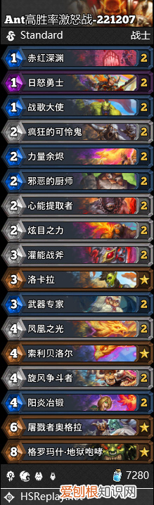 炉石传说激怒和暴怒 炉石传说激怒战卡组推荐