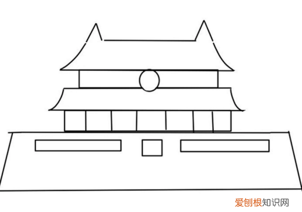 画北京天门怎么画，小学生画天安城门
