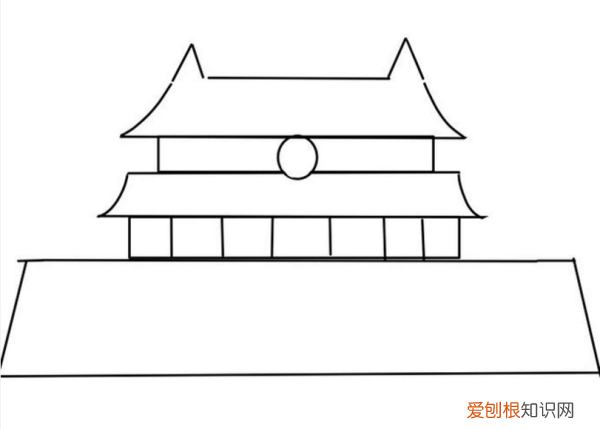 画北京天门怎么画，小学生画天安城门