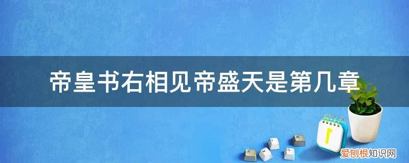 帝皇书帝盛天去哪了 帝皇书右相见帝盛天是第几章