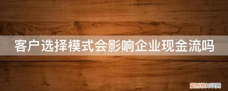 企业现金流控制的难点是什么 客户选择模式会影响企业现金流吗
