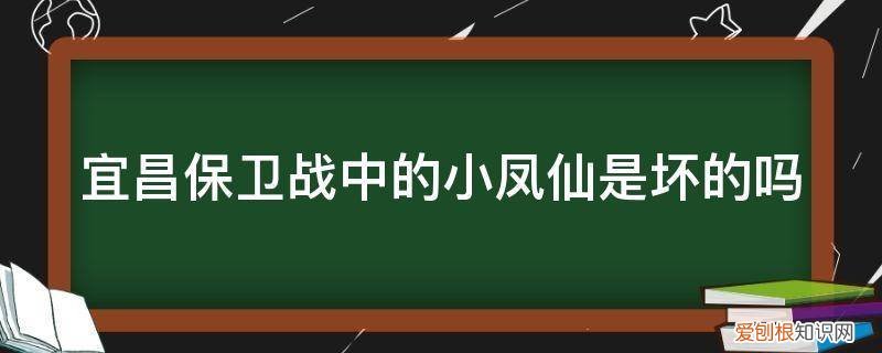 宜昌保卫战小凤仙死亡 宜昌保卫战中的小凤仙是坏的吗