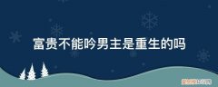 富贵不能吟男主身世 富贵不能吟男主是重生的吗