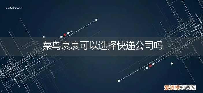 菜鸟裹裹寄快递可以选快递公司吗 菜鸟裹裹可以选择快递公司吗