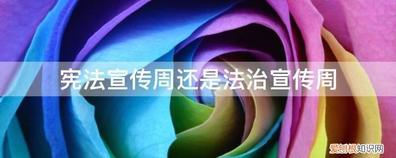 宪法宣传周法治宣传活动 宪法宣传周还是法治宣传周