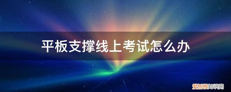 平板支撑体测及格线 平板支撑线上考试怎么办