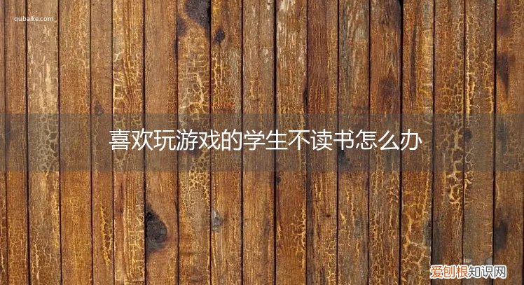 高中生只想玩游戏不读书 喜欢玩游戏的学生不读书怎么办