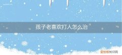 孩子很喜欢打人怎么办 孩子老喜欢打人怎么治