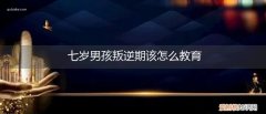 七岁男孩儿叛逆如何教育 七岁男孩叛逆期该怎么教育