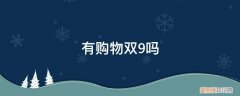 9块9购物 有购物双9吗