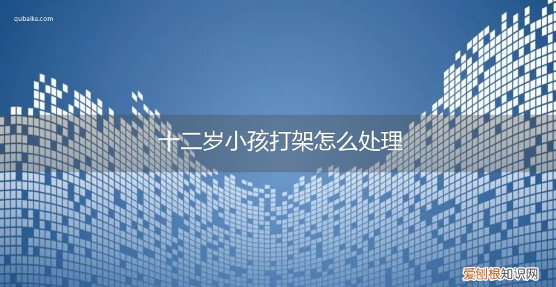十二岁小孩打架怎么处理最好 十二岁小孩打架怎么处理