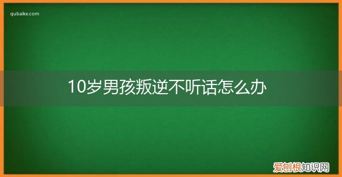 十来岁小孩不听话,叛逆怎么解决 10岁男孩叛逆不听话怎么办