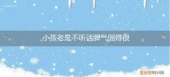 孩子越来越不听话(脾气还很犟 小孩老是不听话脾气倔得很)