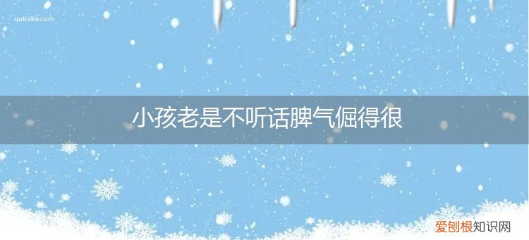 孩子越来越不听话(脾气还很犟 小孩老是不听话脾气倔得很)