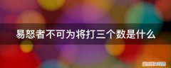 易怒者不可为将打三个数是什么