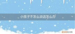 怎么不说话的孩子怎么办 小孩子不怎么说话怎么办