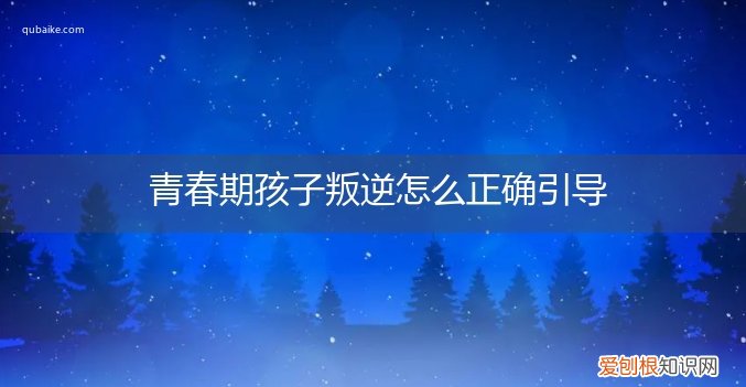 青春期叛逆孩子家长该怎么教 青春期孩子叛逆怎么正确引导