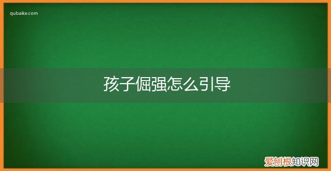 对倔强的孩子怎么教育 孩子倔强怎么引导