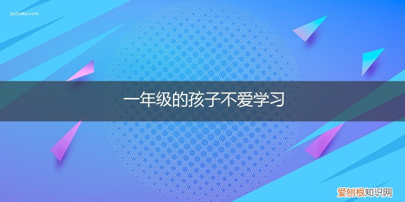 一年级的孩子不爱学习
