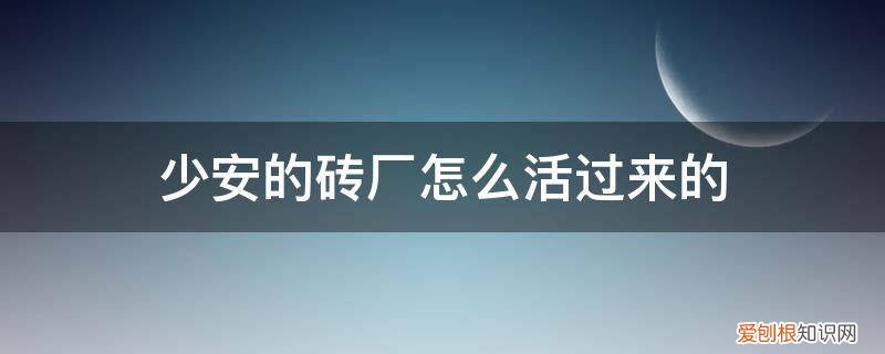 少安的砖厂后来怎么好的 少安的砖厂怎么活过来的
