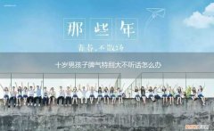 十岁男孩总是不听话怎么办 十岁男孩子脾气特别大不听话怎么办