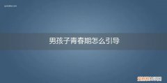 青春期的男孩子该怎么教育 男孩子青春期怎么引导