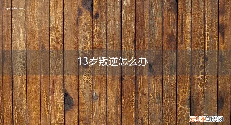 13岁开始叛逆期怎么办 13岁叛逆怎么办