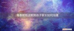 叛逆期青少年男孩家长如何去沟通 青春期叛逆期男孩子家长如何沟通