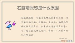 右脑胀胀的 右脑堵胀感是什么原因