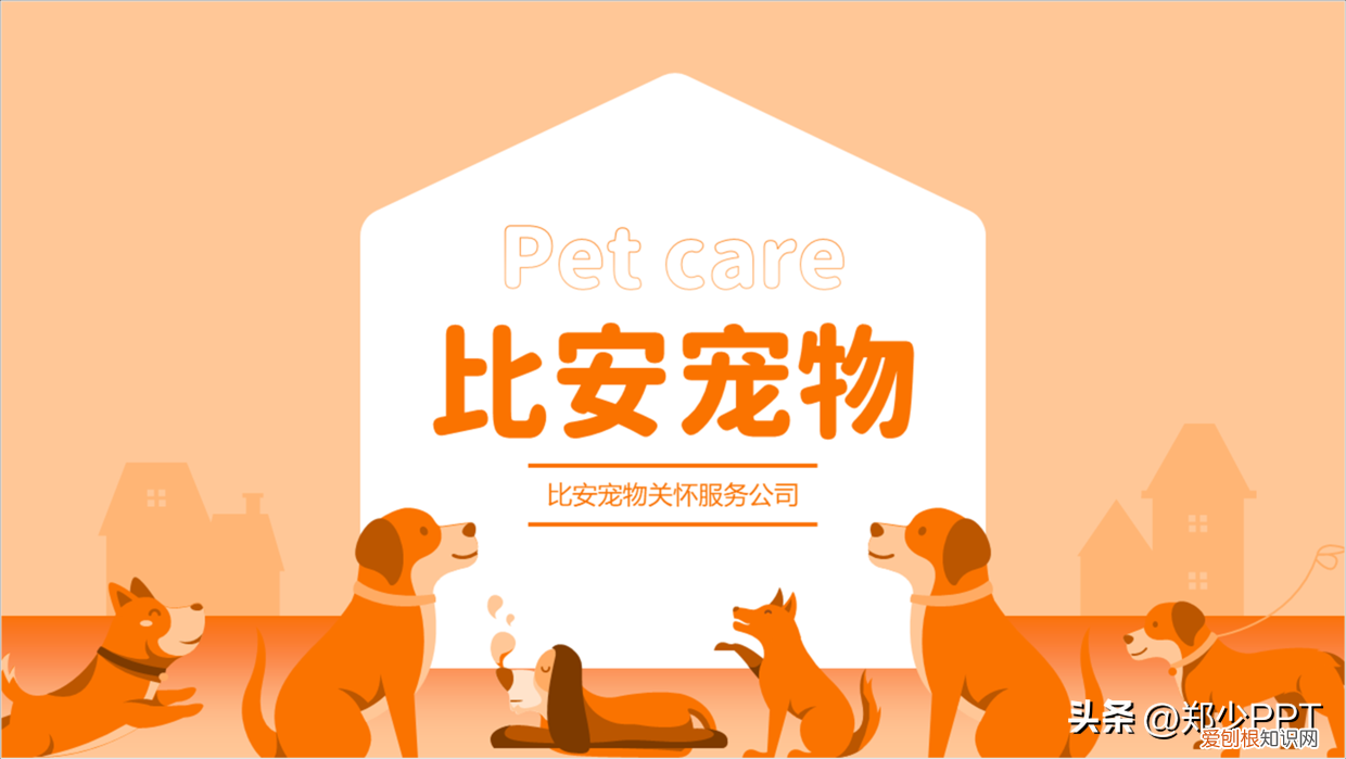 卡通动物ppt背景 可爱,不用图,设计了一份宠物PPT,效果也很不错