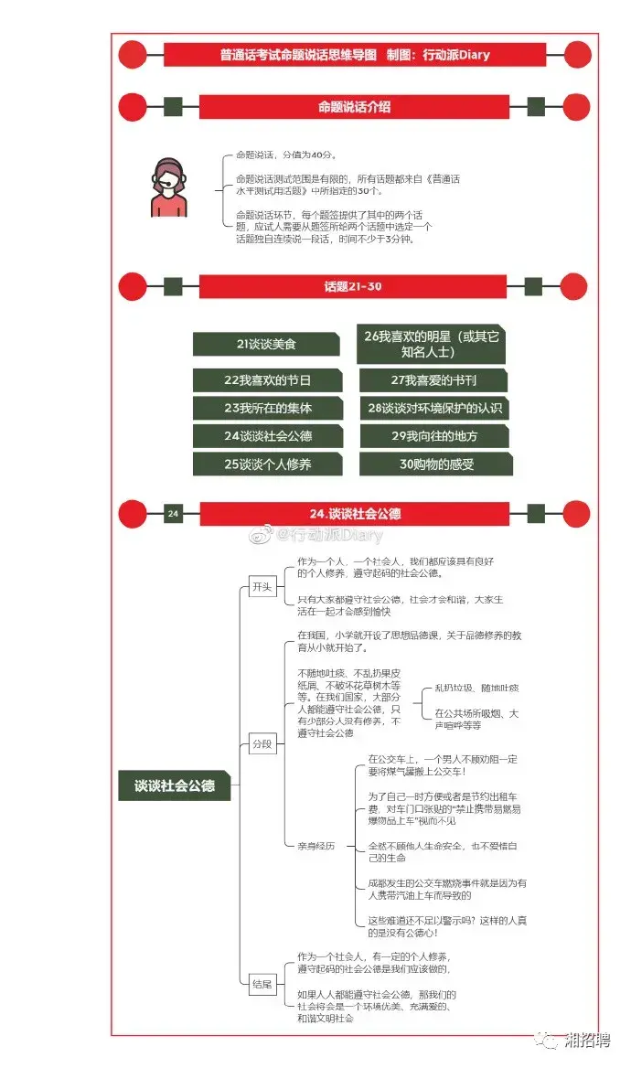 普通话考试最后一题怎么说才得高分？
