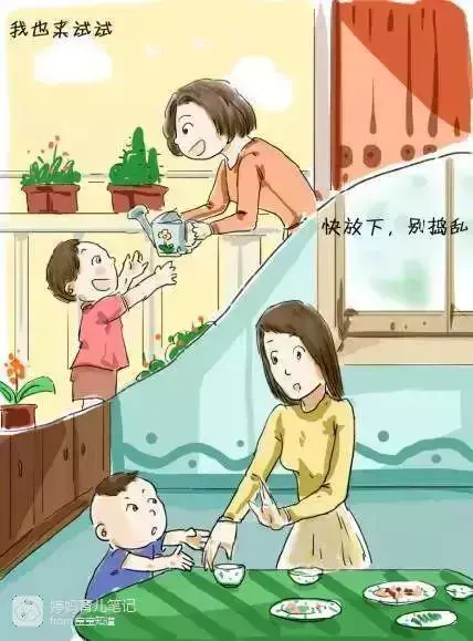 母亲节亲子主题绘画，一组育儿主题的手绘，妈妈们快来看看，你有没有踩过这些坑？