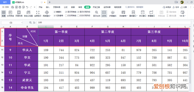 冻结工作表冻结多行多列,excel如何同时冻结多行多列