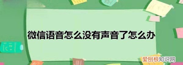 微信说话没有声音怎么恢复，微信发语音没声音了如何恢复苹果手机