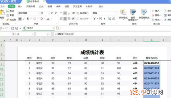Excel怎么算百分比例，excel的百分比怎么算出来