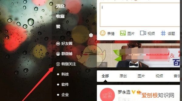 微博中的特别关注怎么设置,新浪微博怎么设置特别关注人的动态