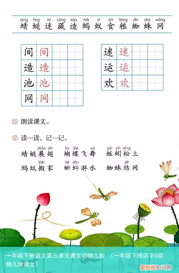 一年级下册识字5动物儿歌课文 一年级下册语文第五单元课文动物儿歌