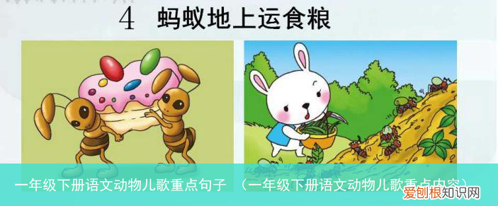 一年级下册语文动物儿歌重点内容 一年级下册语文动物儿歌重点句子